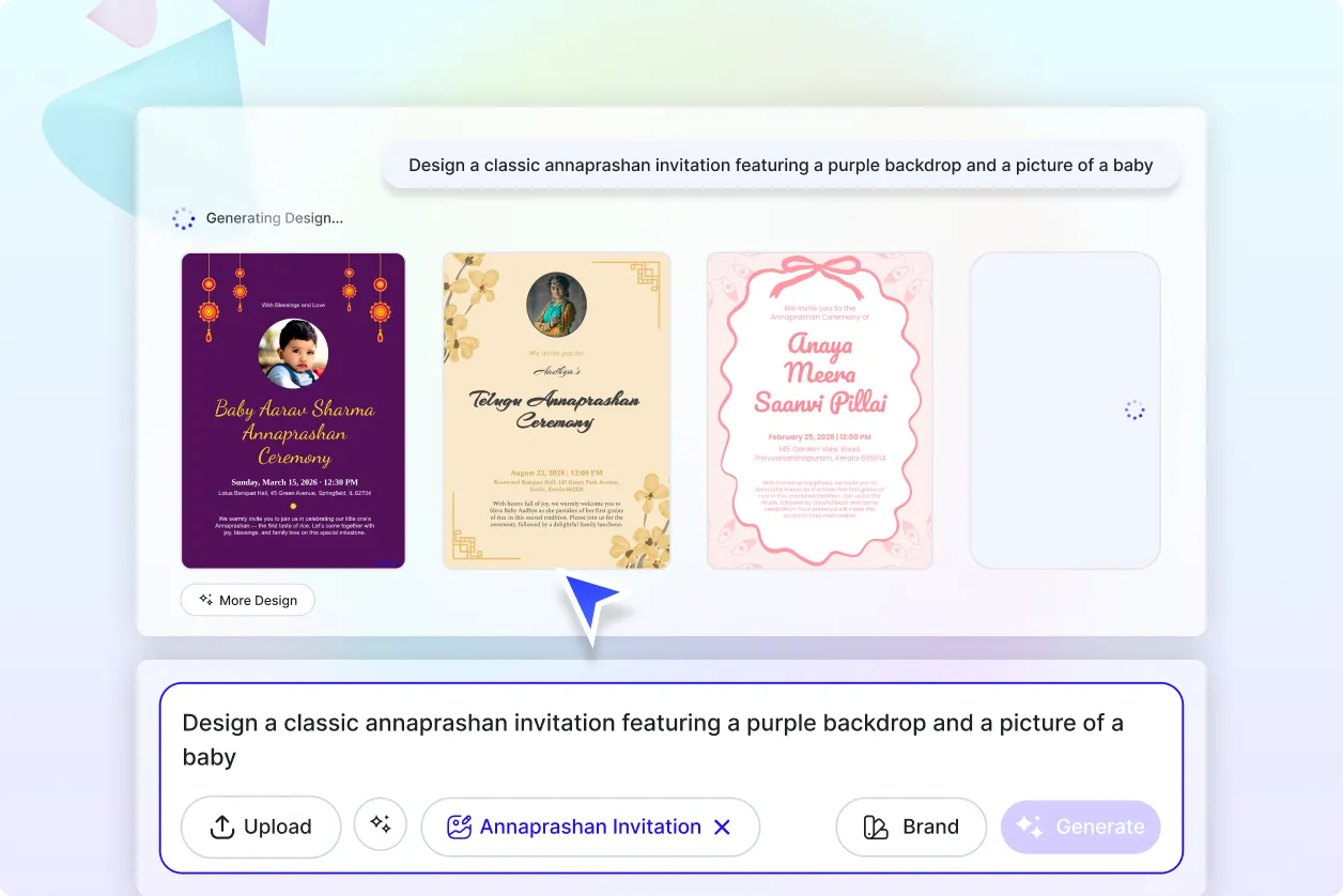 Free AI Annaprashan Invitation Generator, Free Online Annaprashan Invitation Maker